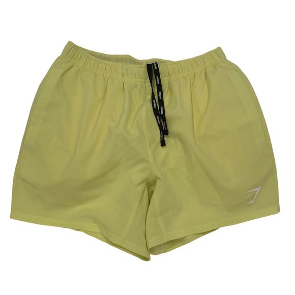 Gymshark Work Out Shorts sz S Yellow Running Active Shorts - Picture 1 of 7